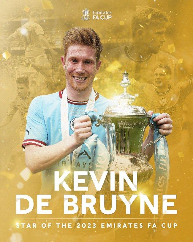 Official: De Bruyne elected 2023 FA Cup Player of the Year